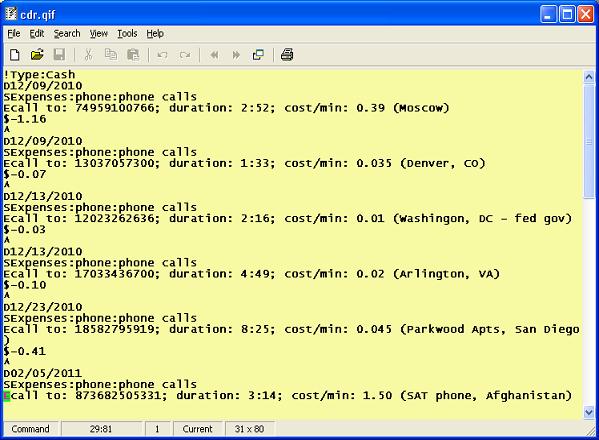 output data format